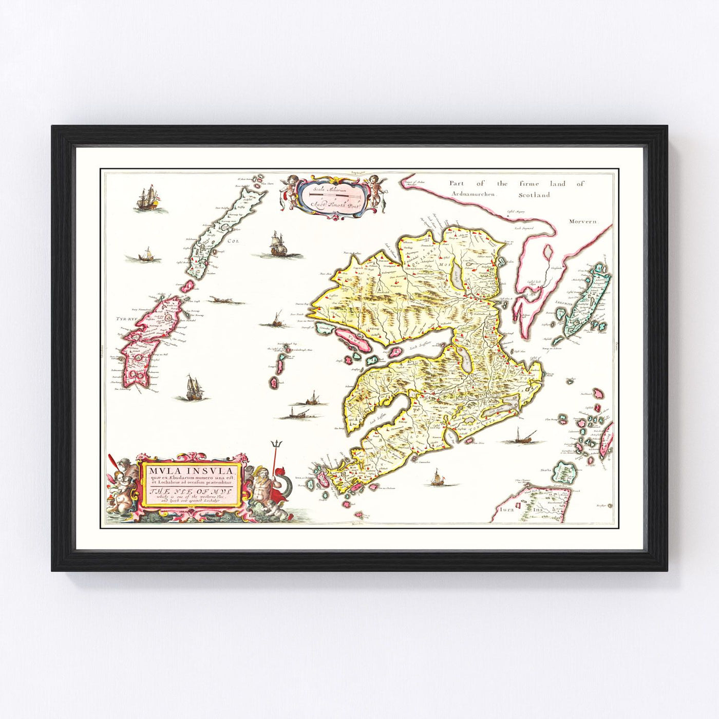 The Isle of Mull Vintage Map 1665