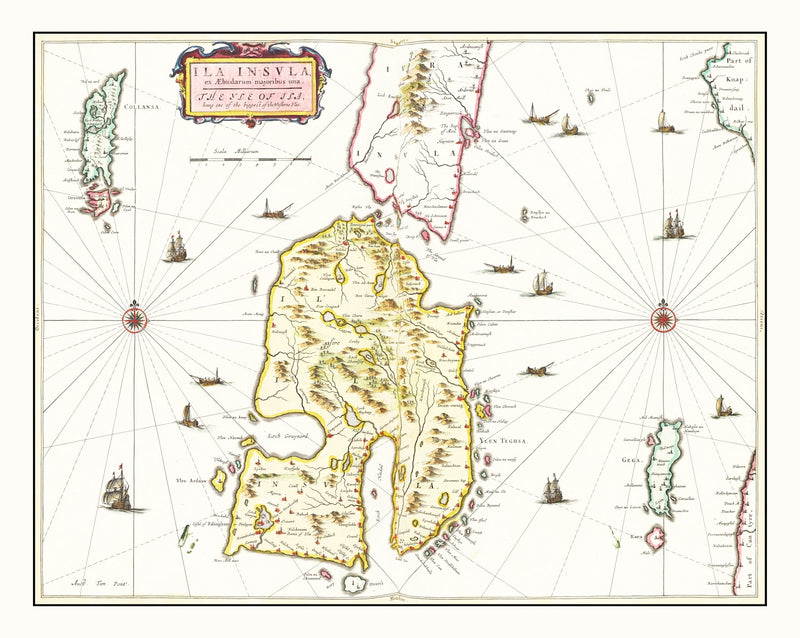 Size comparison using Vintage Map of the Isle of Islay 1665