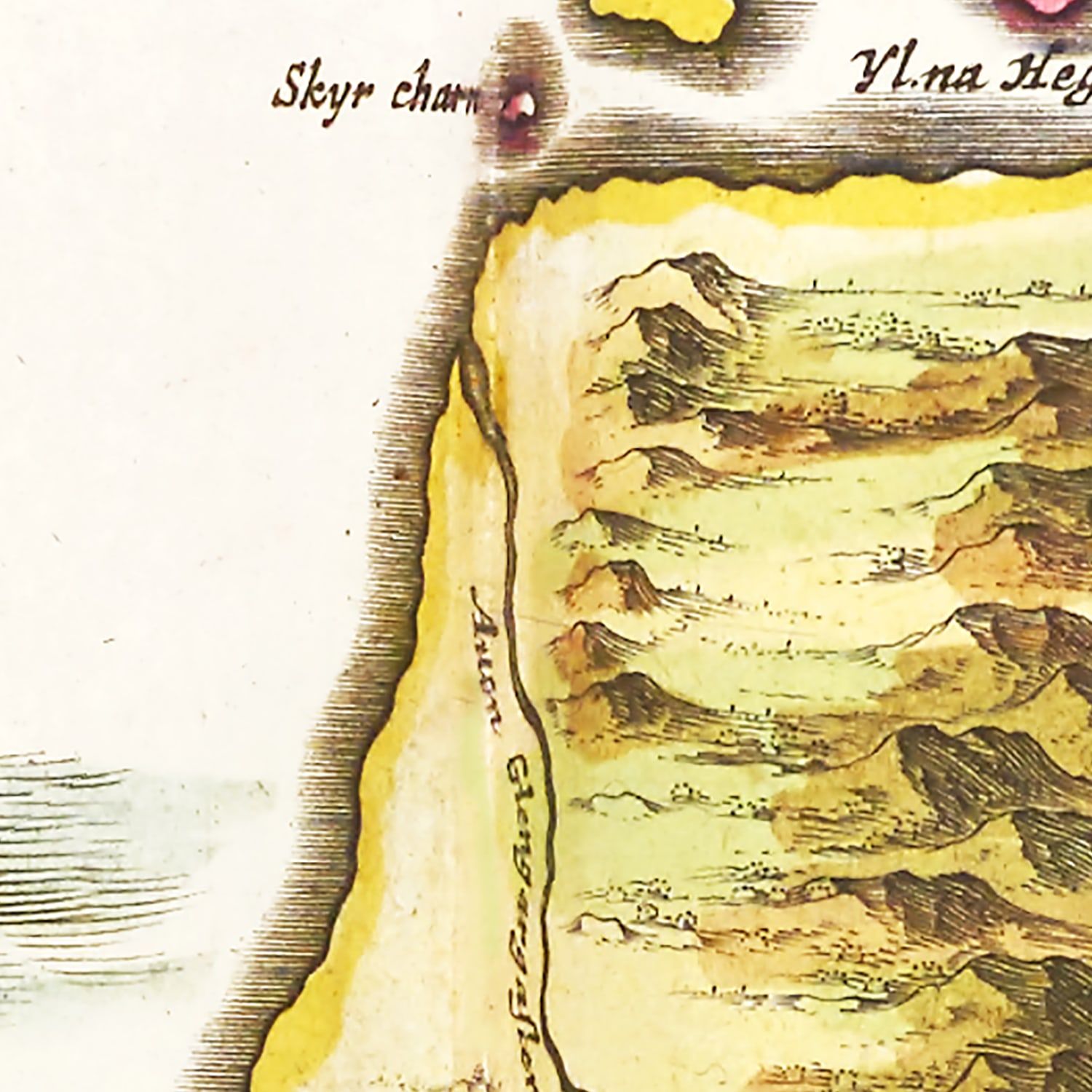 Restored historic details from the 1665 region map of County