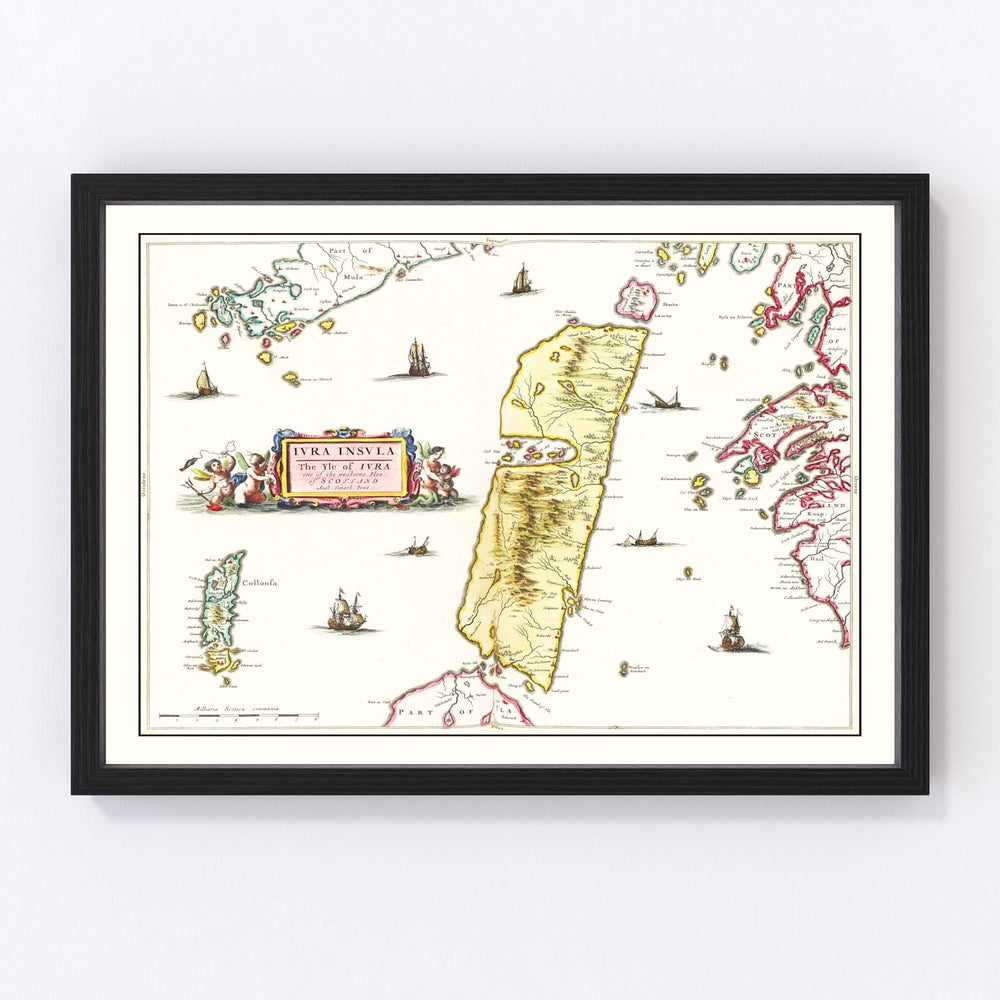 The Isle of Jura Vintage Map 1665