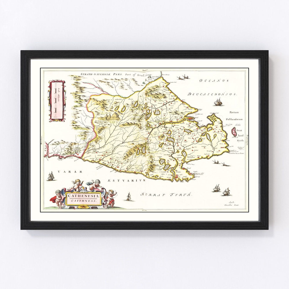 Caithness Vintage Map 1665