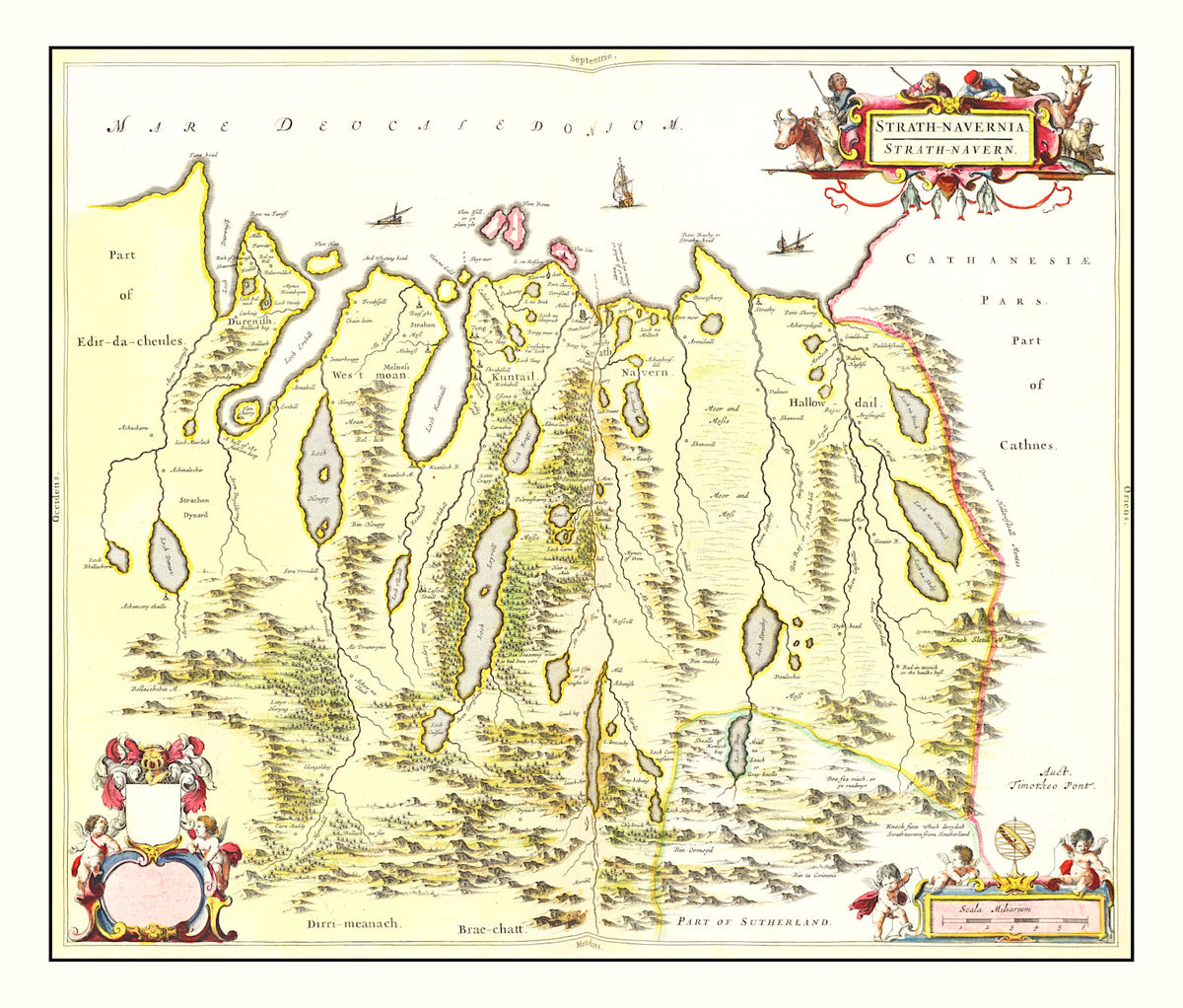 Preview of Vintage Map of Strathnaver, Scotland 1665