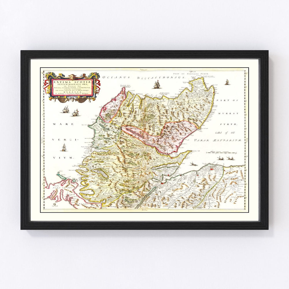 The Scottish Highlands Vintage Map 1665