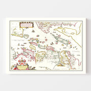 Vintage Map of Lorne, Scotland 1665