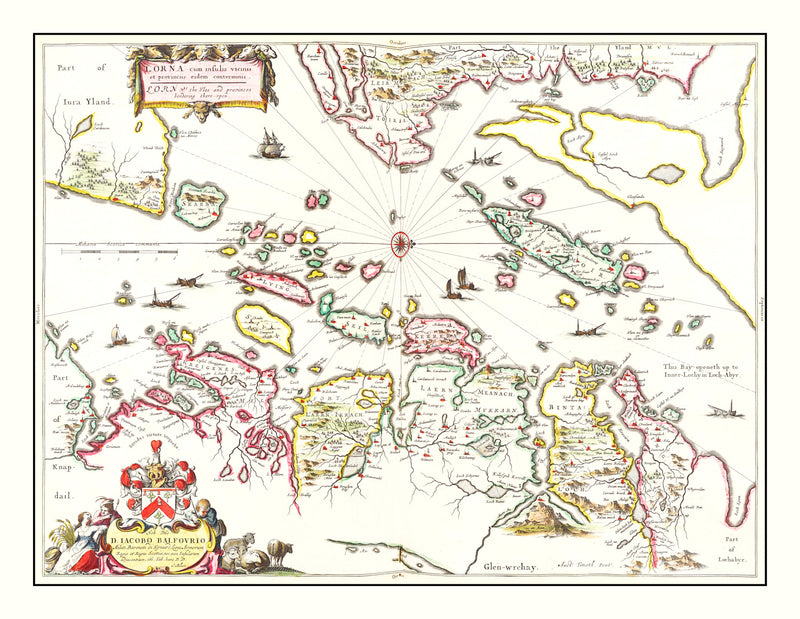 Size comparison using Vintage Map of Lorne, Scotland 1665