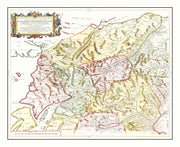 Vintage Map of Loch Ness, Scotland 1665