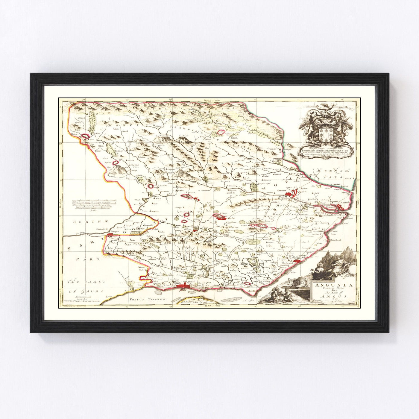 Angus Vintage Map 1665