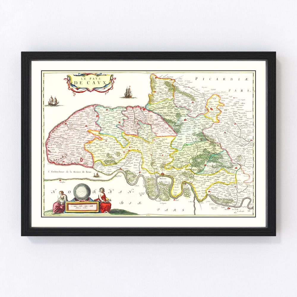 Pays de Caux Vintage Map 1665