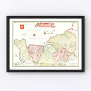 Normandy Vintage Map 1665
