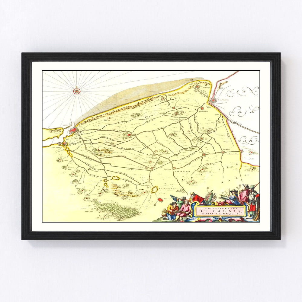 Calais Vintage Map 1665