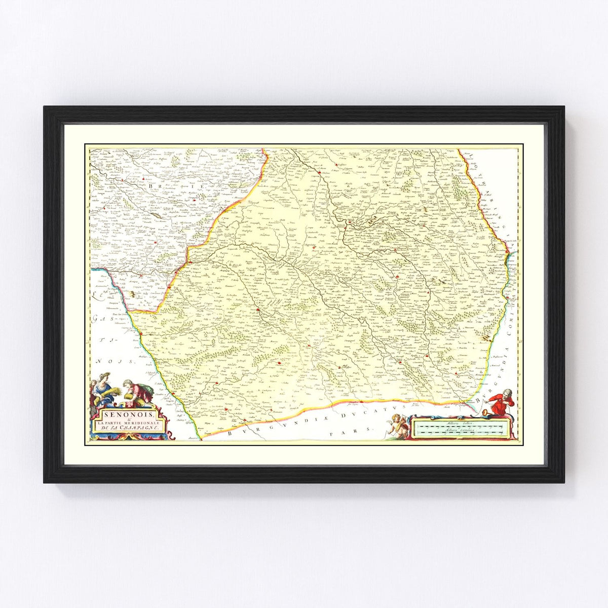 Southern Champagne Vintage Map 1665