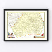 Southern Champagne Vintage Map 1665