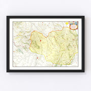 Champagne Region of France Vintage Map 1665