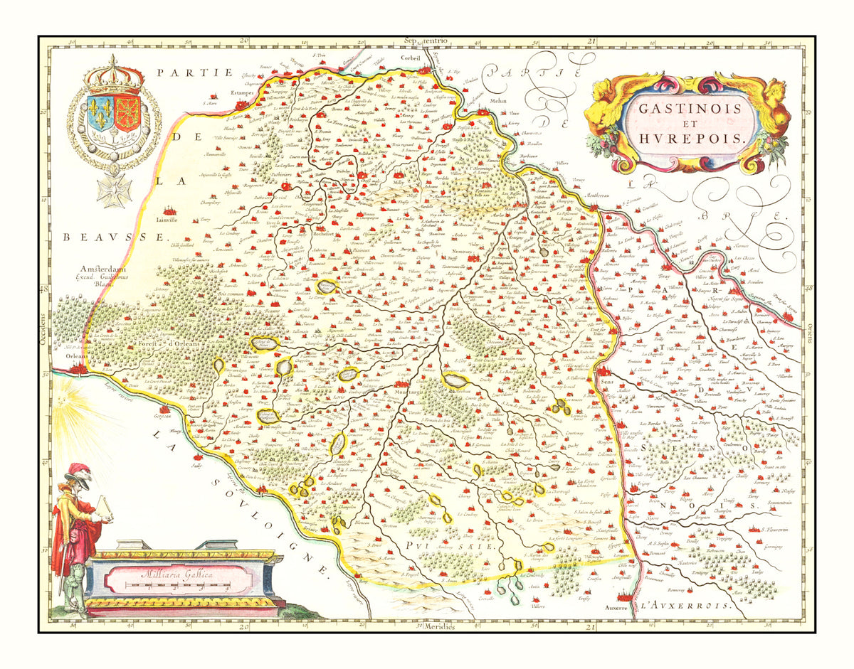 Preview of Vintage Map of Gastins & Hurepoix France 1665