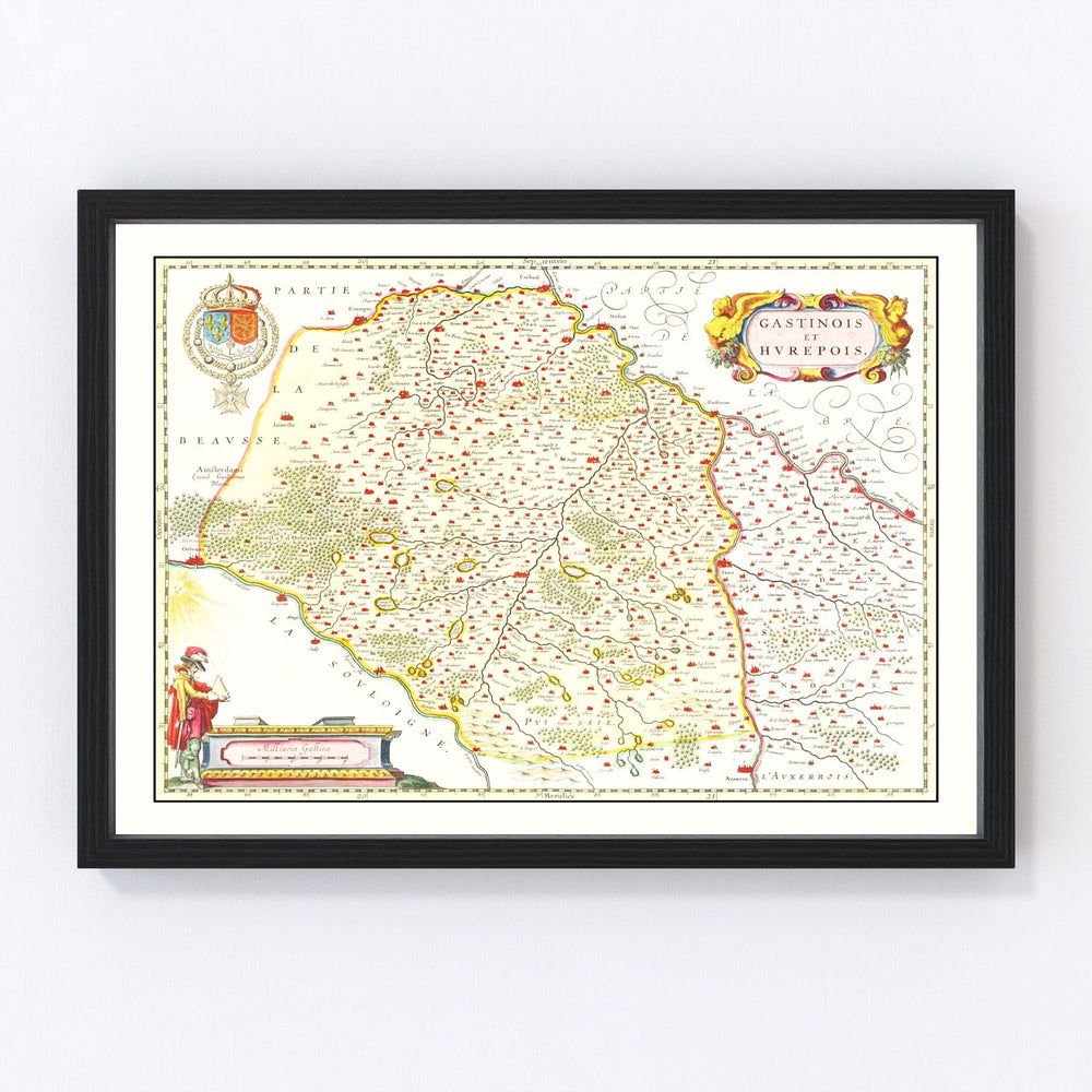Gastins And Hurepoix France Vintage Map 1665