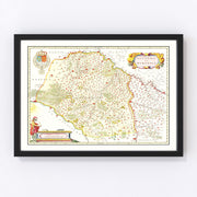 Gastins And Hurepoix France Vintage Map 1665