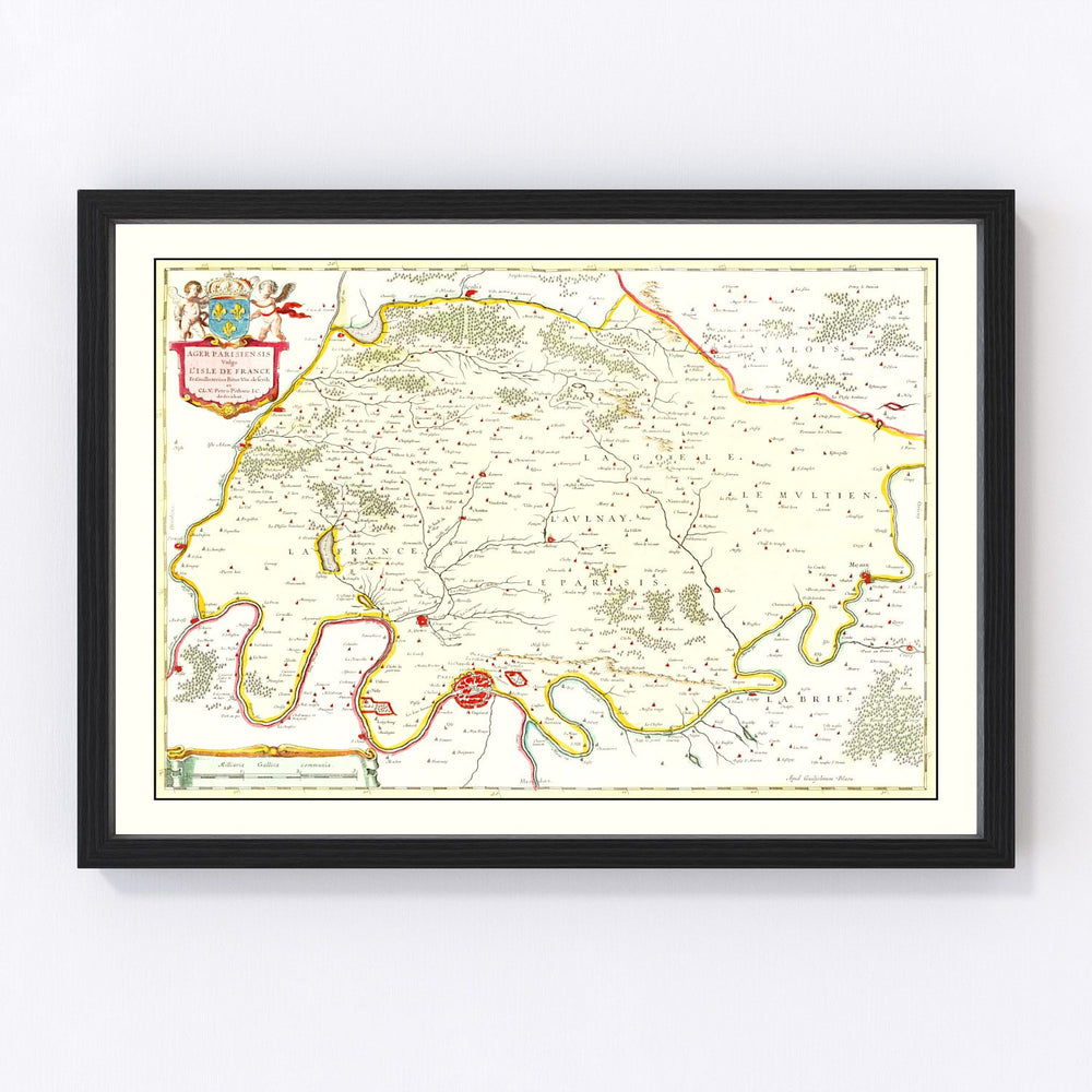 Paris Vintage Map 1665