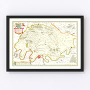 Paris Vintage Map 1665