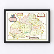 France Vintage Map 1665
