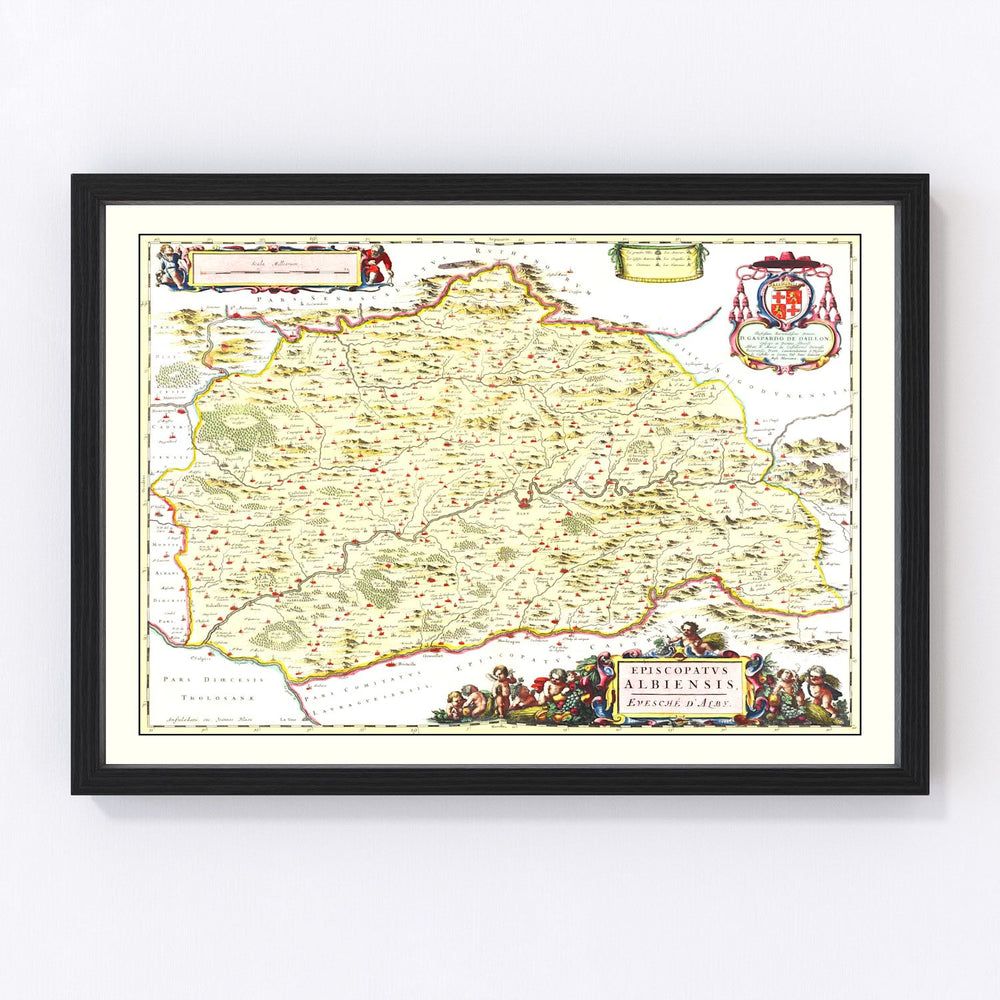 Albi Vintage Map 1665