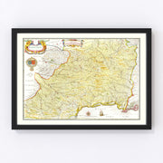 Languedoc Vintage Map 1665