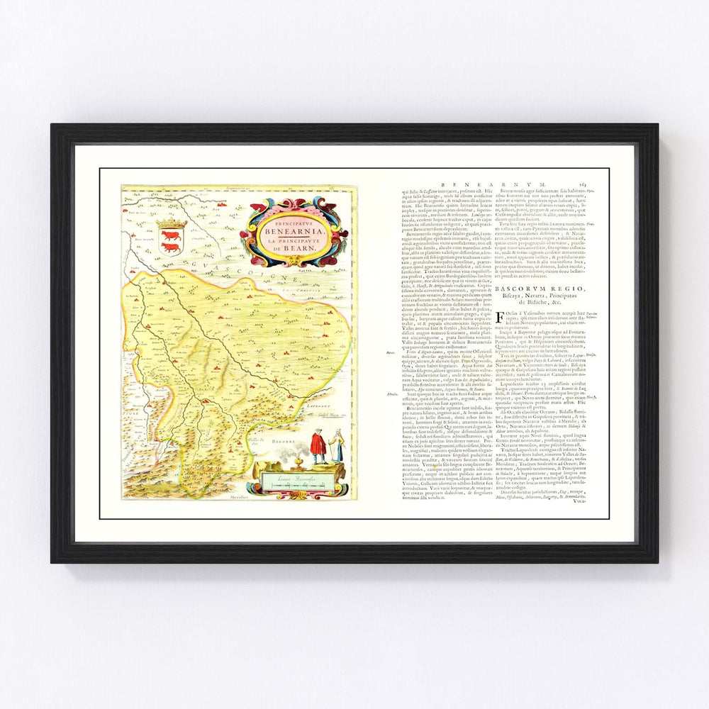 Béarn Vintage Map 1665