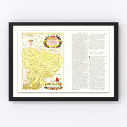 Béarn Vintage Map 1665