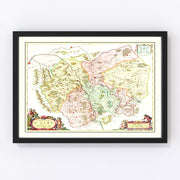 Mont-de-Marsan Vintage Map 1665