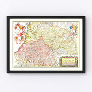 Gascony Vintage Map 1665