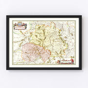 Auvergne Vintage Map 1665