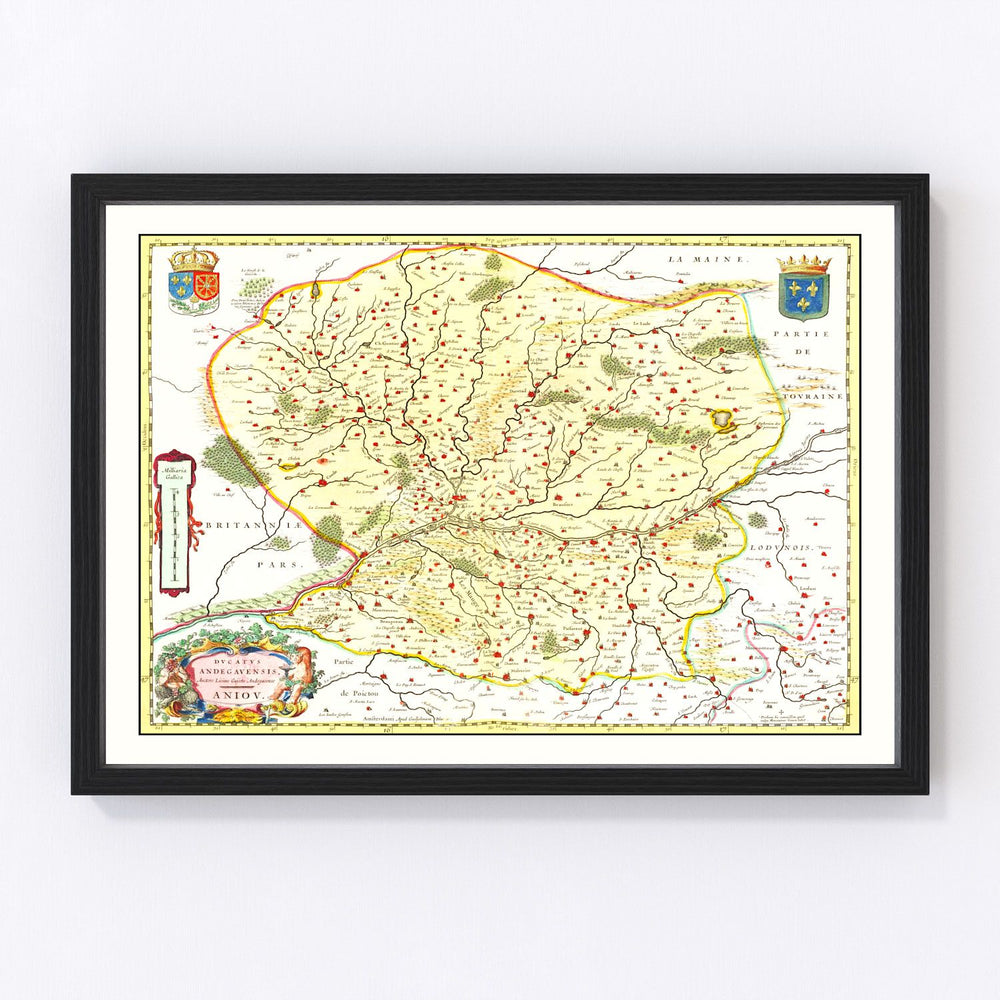 Anjou Vintage Map 1665