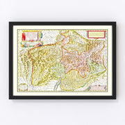 Rhaetia Vintage Map 1665