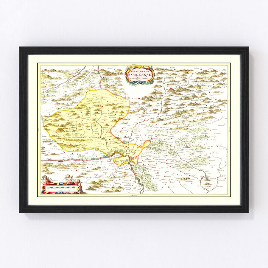 Haut-Rhin Vintage Map 1665