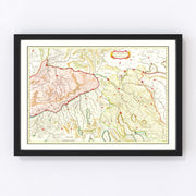 Zurich Area of Switzerland Vintage Map 1665