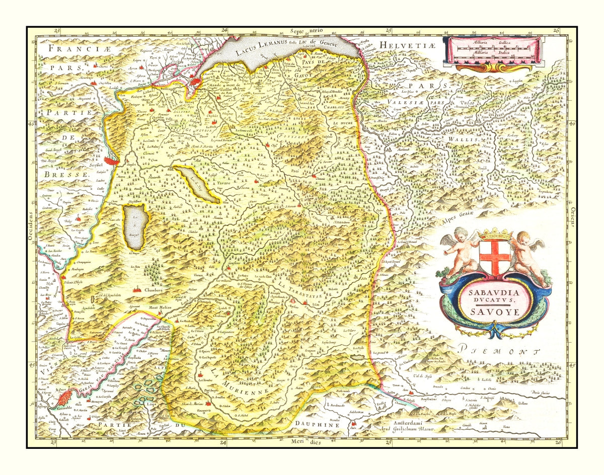 Preview of Vintage Map of the Savoy Region 1665