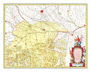 Vintage Map of Lodi & Pavia Italy 1665