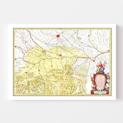 Vintage Map of Lodi & Pavia Italy 1665