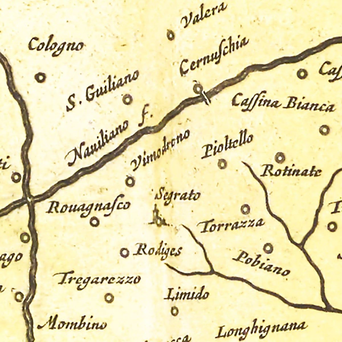 Restored historic details from the 1665 region map of County