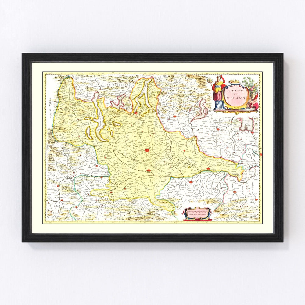 Milan Vintage Map 1665