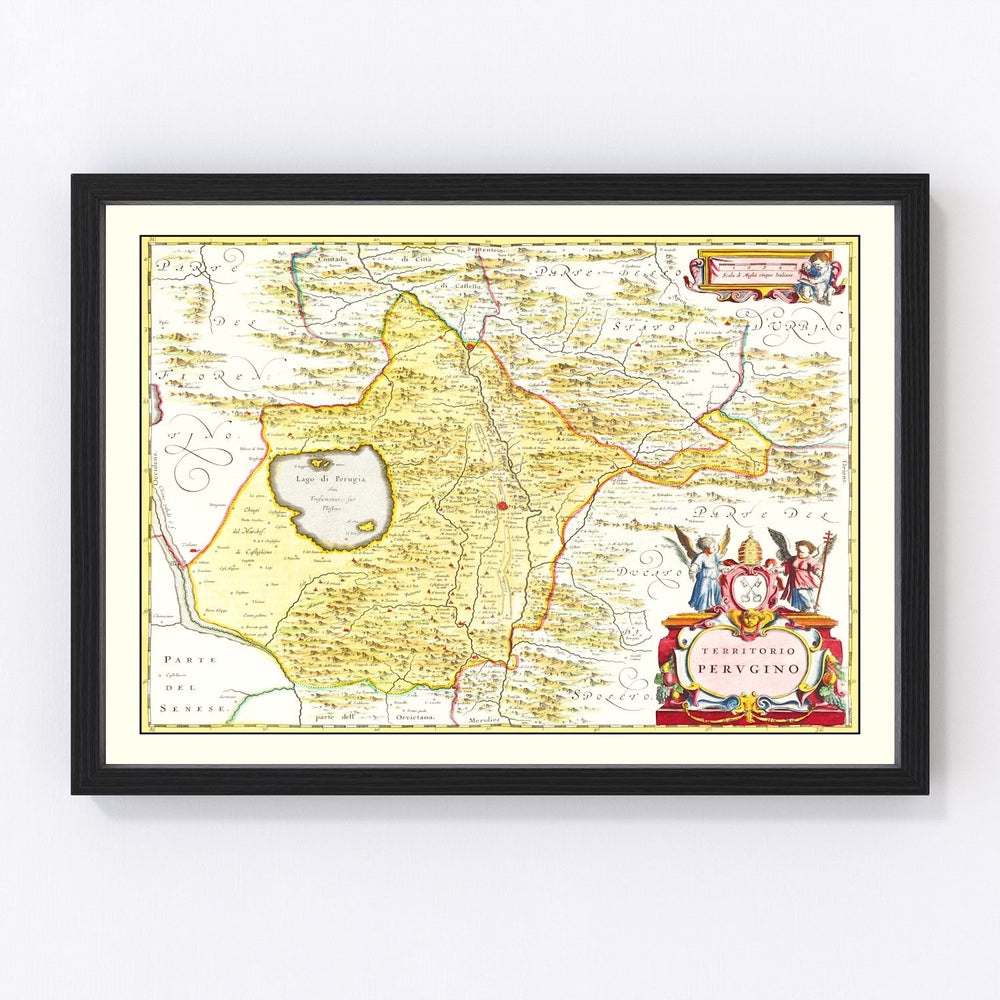 Perugia Vintage Map 1665