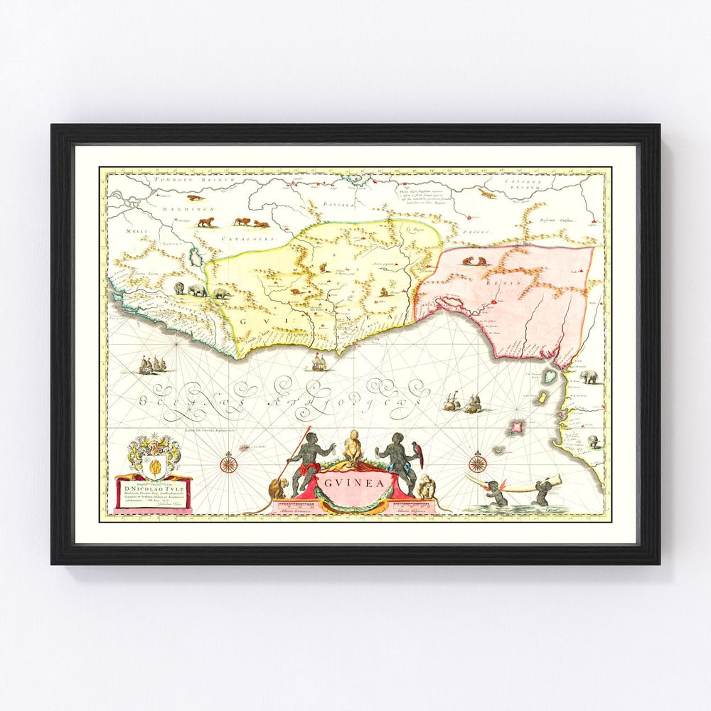 Guinea Vintage Map 1665