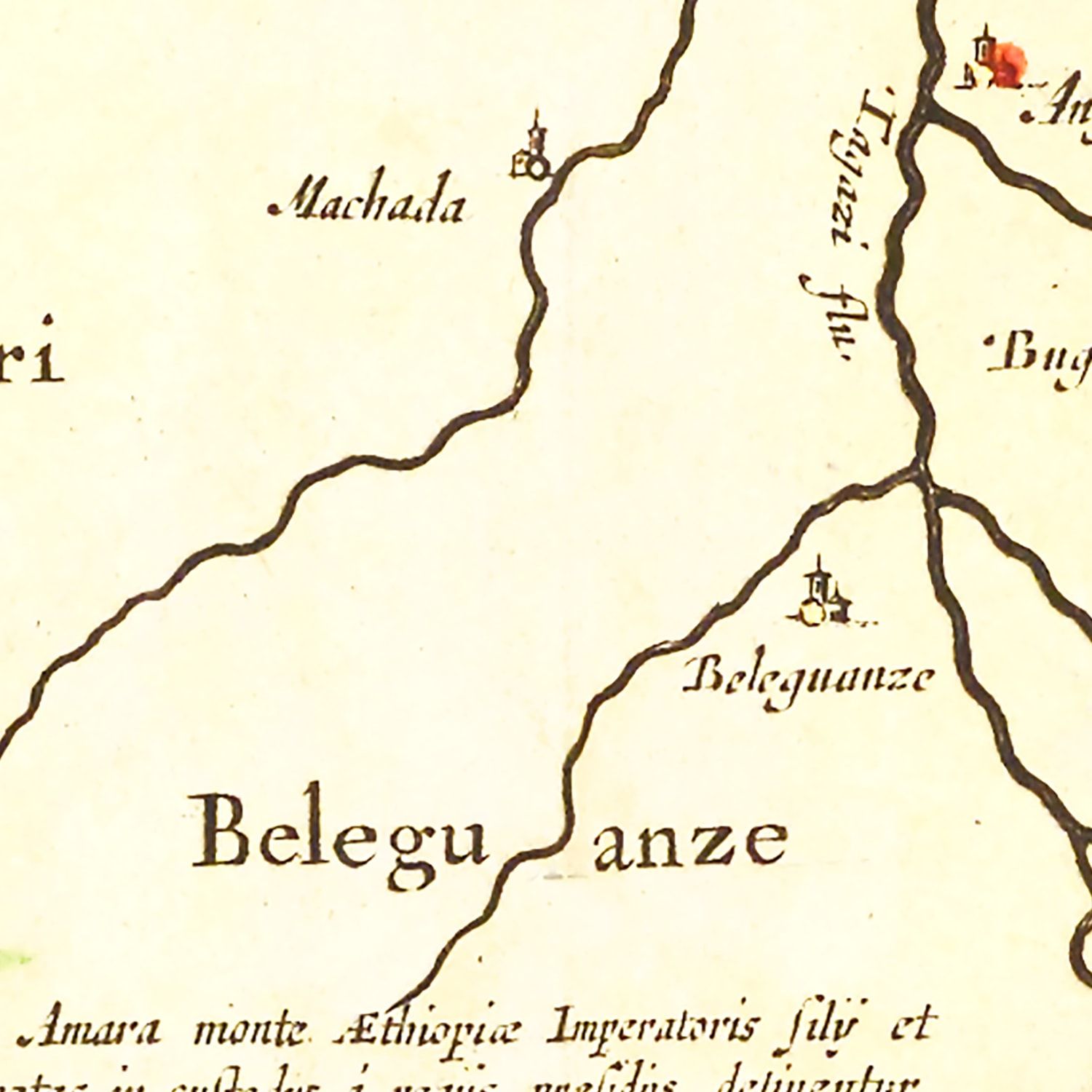 Restored historic details from the 1665 region map of County