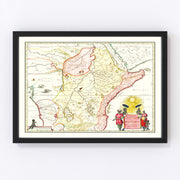 Northern Ethiopia Vintage Map 1665