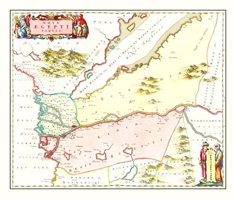 Size comparison using Vintage Map of Egypt 1665