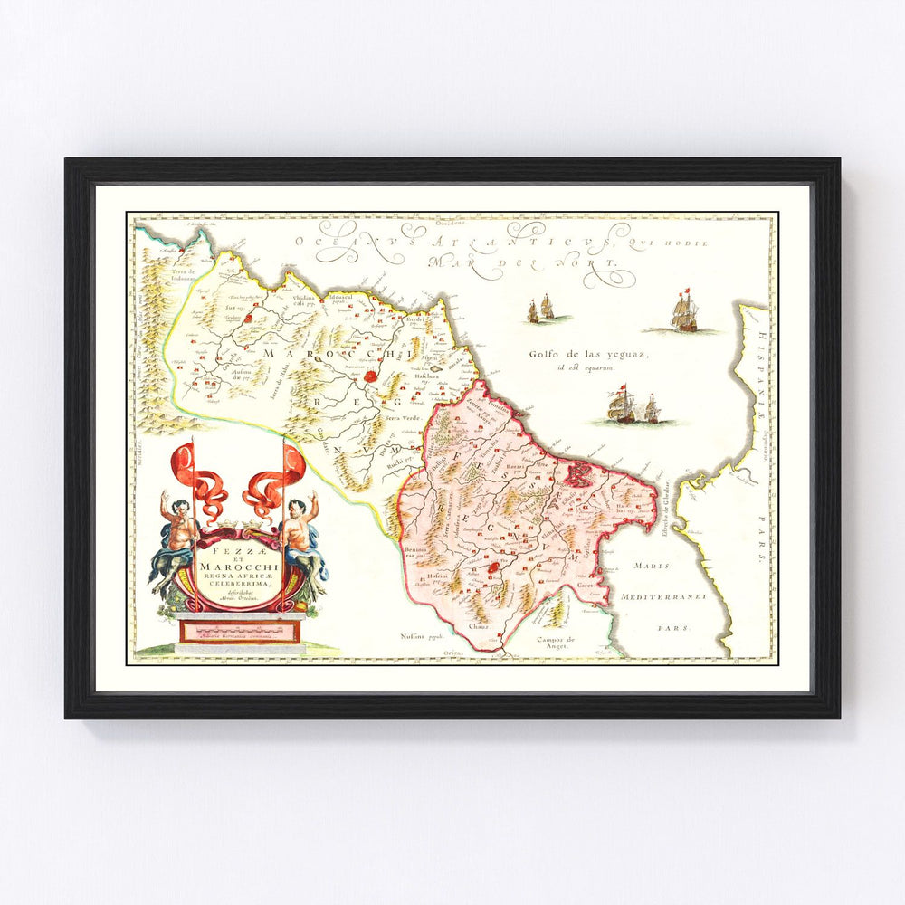Morocco Vintage Map 1665