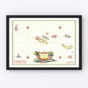 Azores Vintage Map 1665