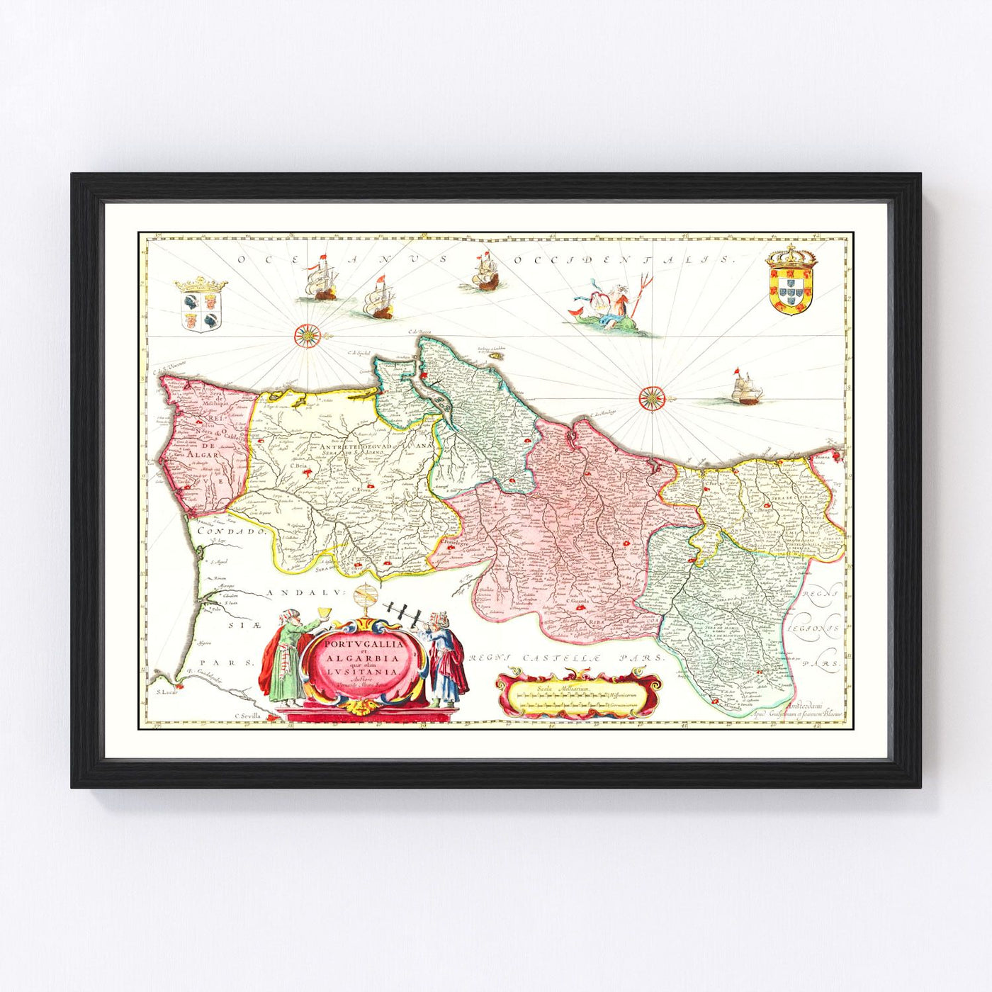 Portugal Vintage Map 1665