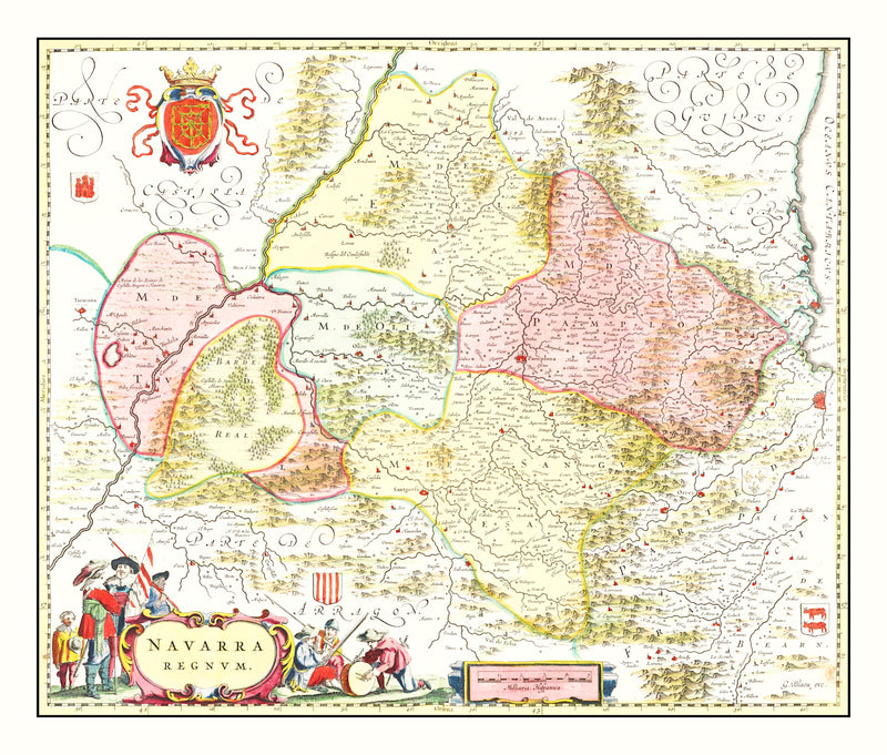 Size comparison using Vintage Map of Northern Spain 1665