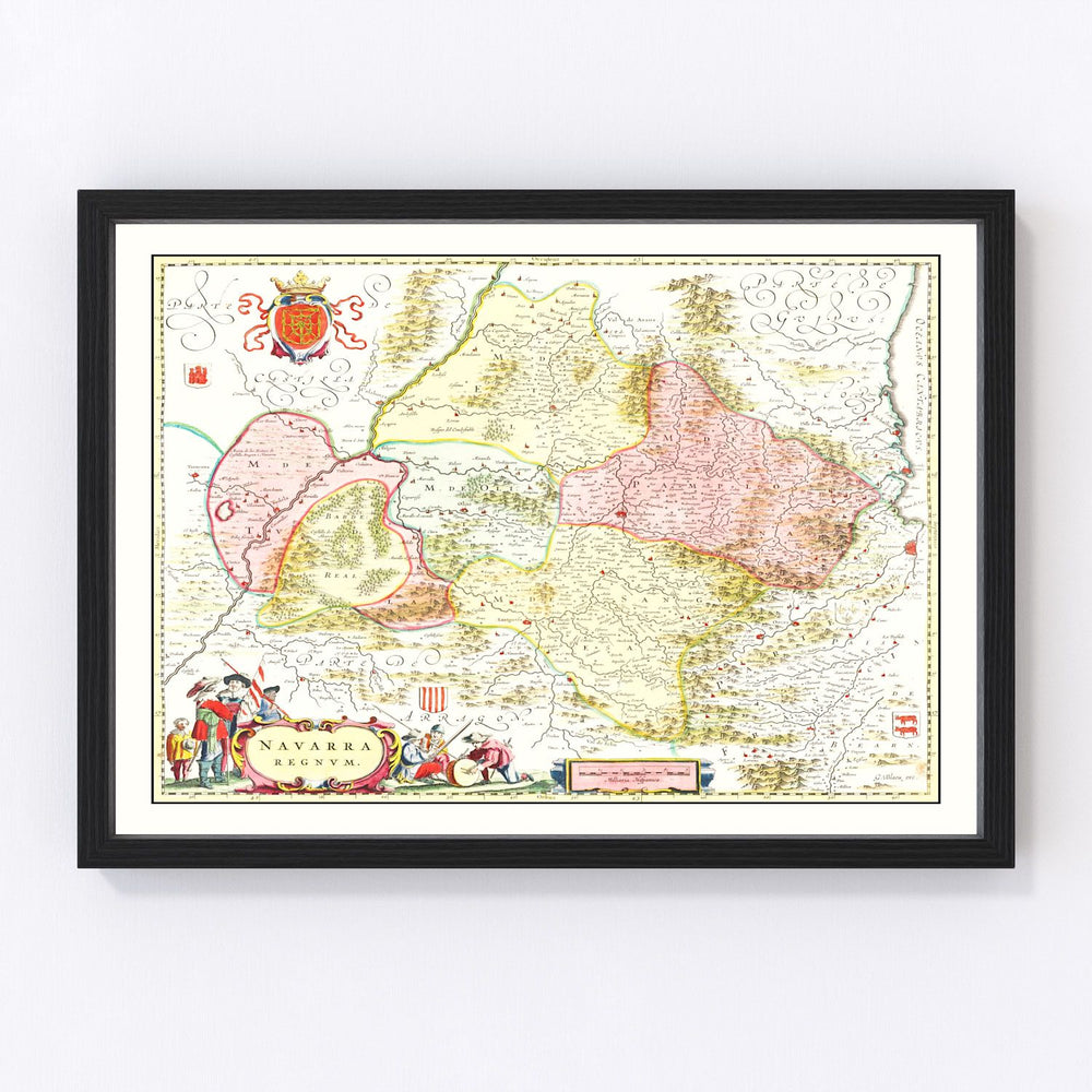 Northern Spain Vintage Map 1665