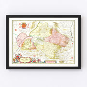 Northern Spain Vintage Map 1665